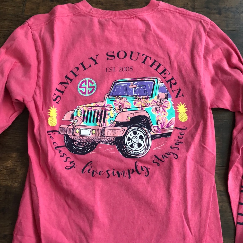 Long sleeve pink Simply Southern